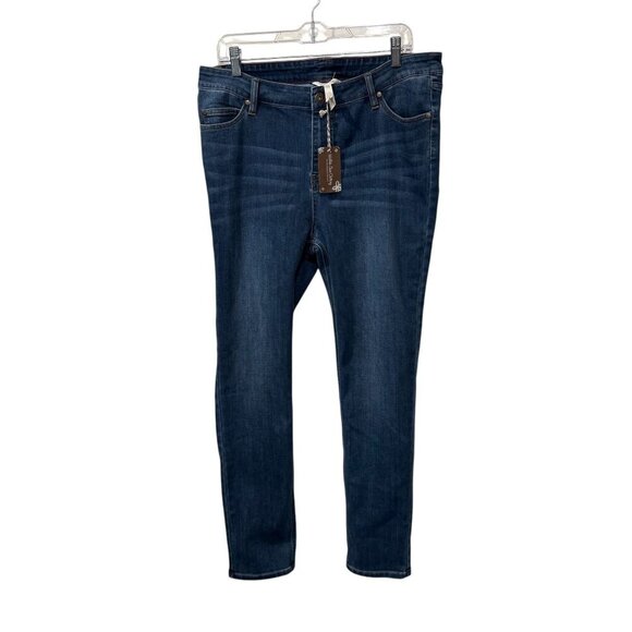 Matilda Jane Womens Dark Wash Slim Fit Denim Jeans Size 14  New With Tags - Picture 1 of 5